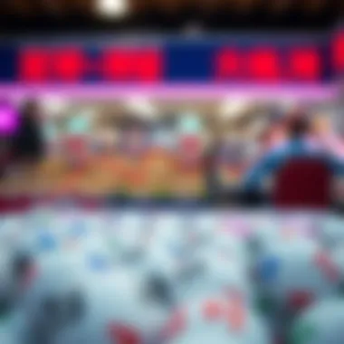 Graph showing fluctuations in average Lotto winnings