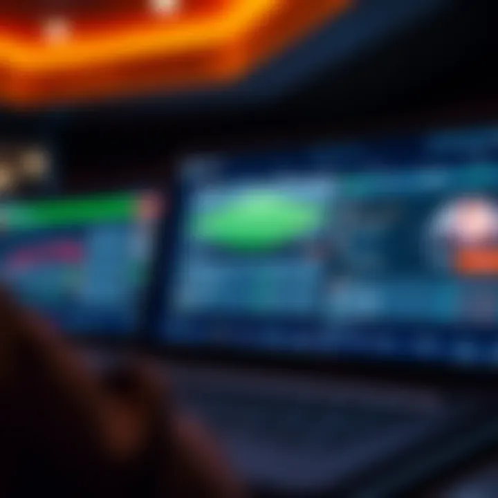 User interface of a betting platform