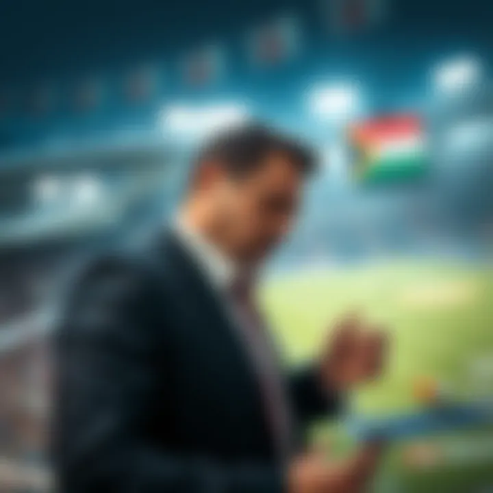 A conceptual image showcasing decision-making in betting