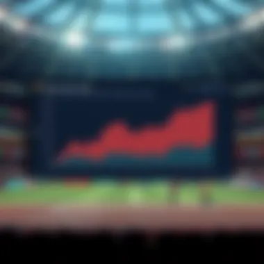 Data analytics graph illustrating betting trends