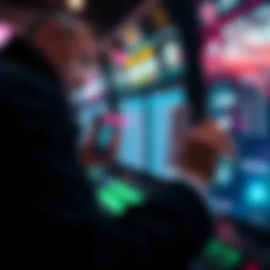 Person checking lottery results online