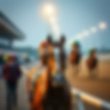 Cultural impact of horse racing depicted through various societal elements