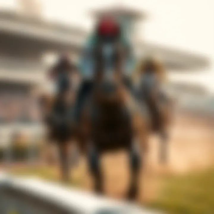 Jockey and horse in action during a race