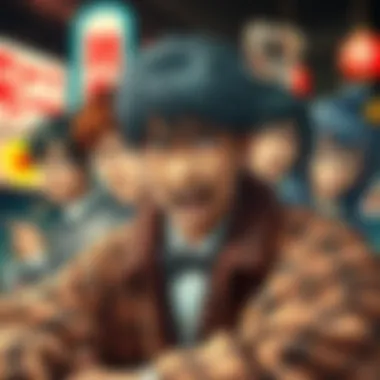 An intricate collage of iconic manga characters associated with gambling themes and narratives.