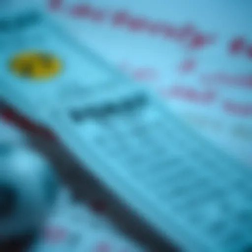 Illustration of lottery tickets and statistics