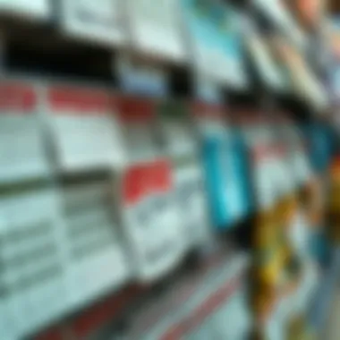 Organized Lottery Tickets Display Close-up of lottery tickets displayed in an organized manner