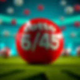 A vibrant depiction of the Lotto 6/45 logo