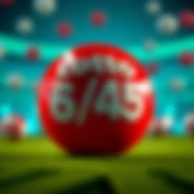 A vibrant depiction of the Lotto 6/45 logo