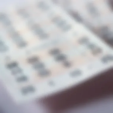 Illustration of a lottery ticket filled with random numbers