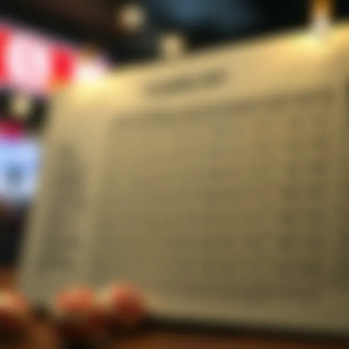 Probability chart for lottery selections