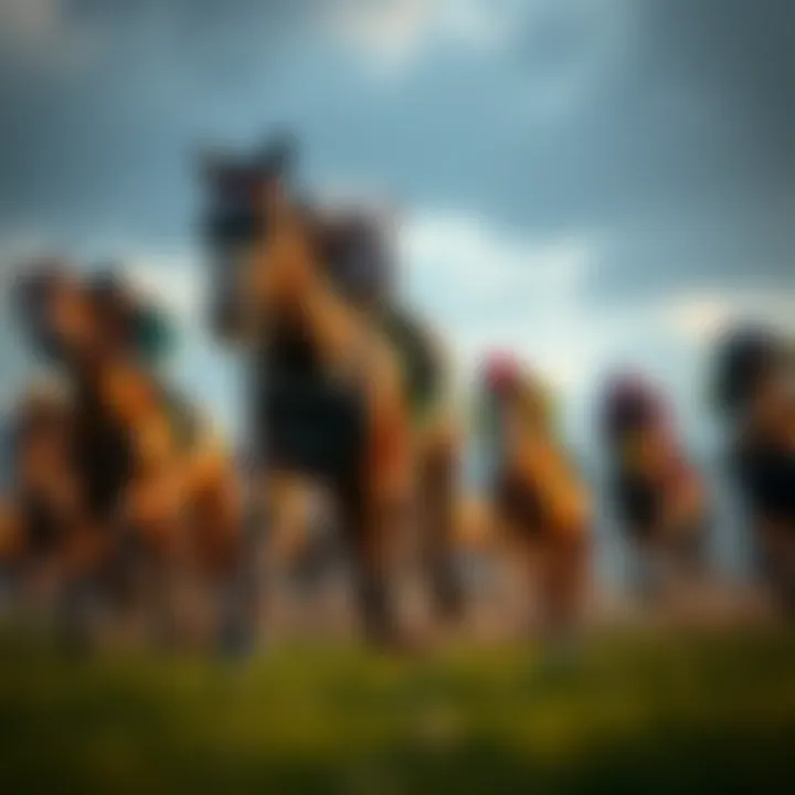 Visual representation of horse racing betting strategies