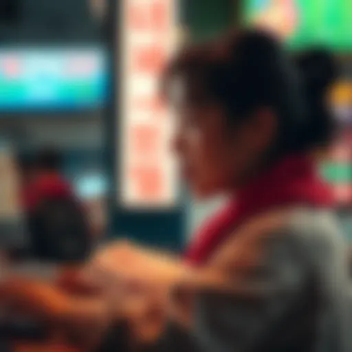 Visual representation of online lottery concept