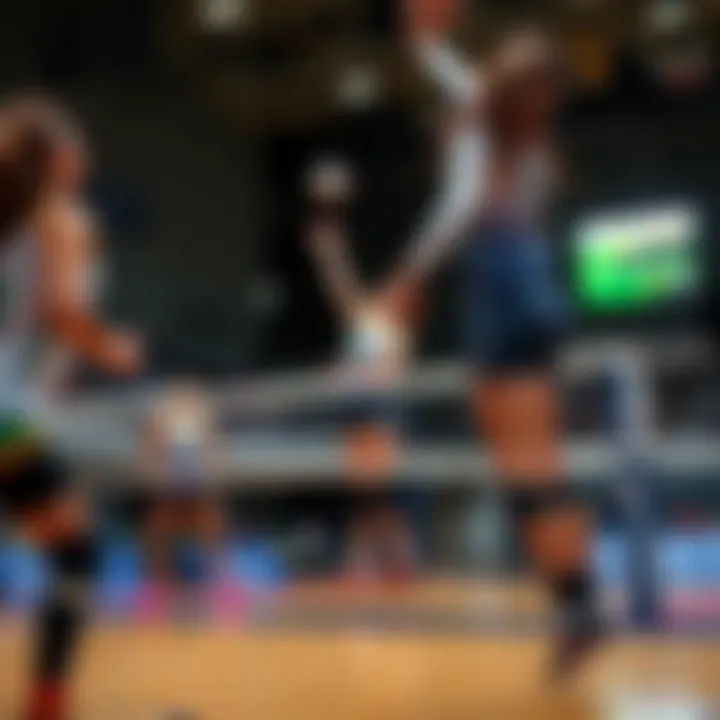 Players showcasing their skills on the court