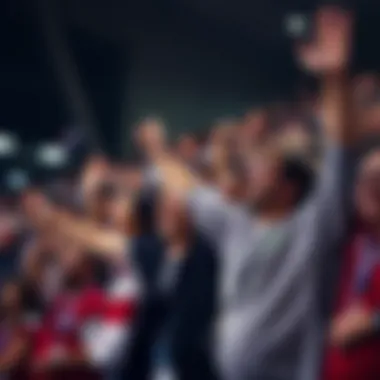 Spectators cheering for their teams