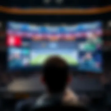 Live sports streaming interface on a digital platform