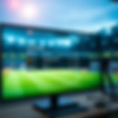 Real-time sports streaming interface showcasing live match updates