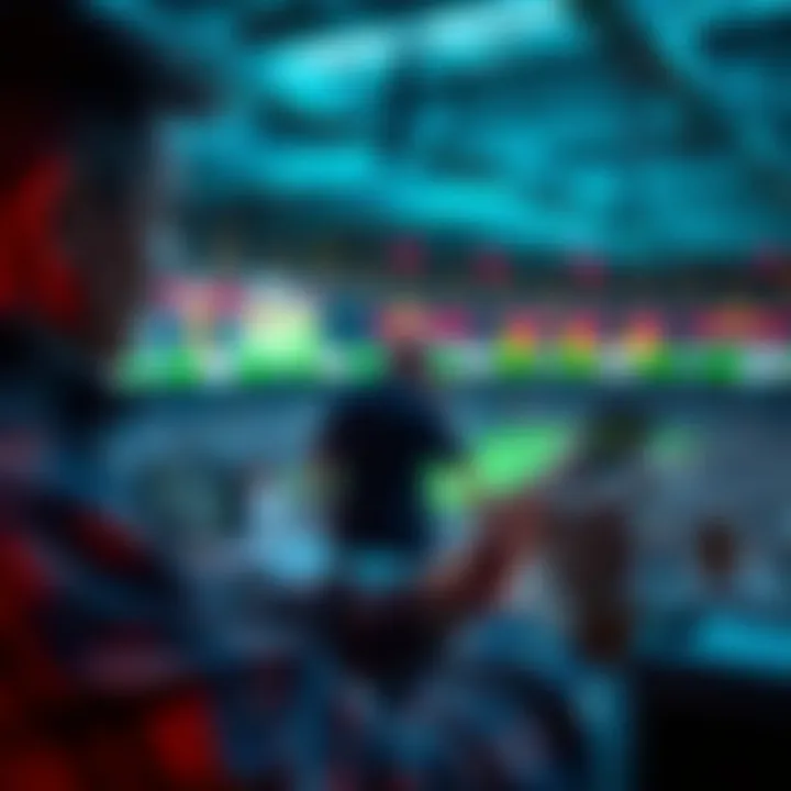 User engaging with a live sports betting platform