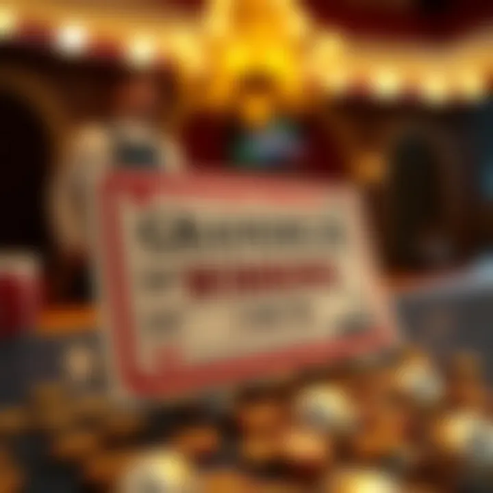 Winning lottery ticket showcasing the grandeur of success