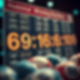 A visual representation of historical winning numbers in the lottery